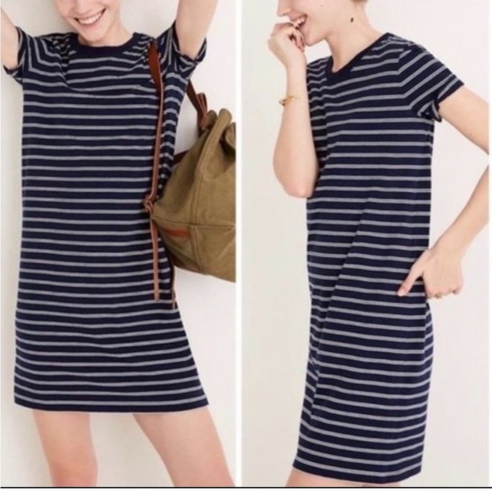 Madewell Tee Dress in Epperson Stripe - Picture 3 of 5